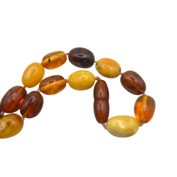 Vintage Baltic Amber Necklace 41.7g  Butterscotch Honey Cognac Barrel Clasp  24" - Picture 9 of 15